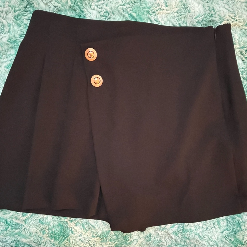 Zara Black Skorts High-Waisted Tailored